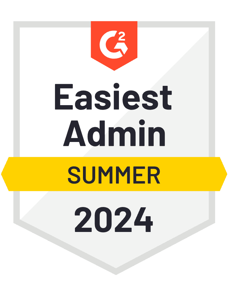G2 2024 Summer Easiest Admin 
